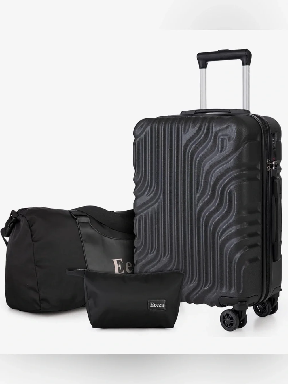 Black Hardside Spinner Carry-On Luggage Set